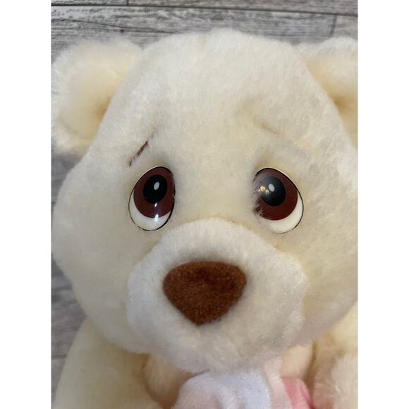 RUSS Love Pals - Get Well Soon Plush Teddy Bear Cream Colored w/ Pink Tissue Box - Picture 9 of 10